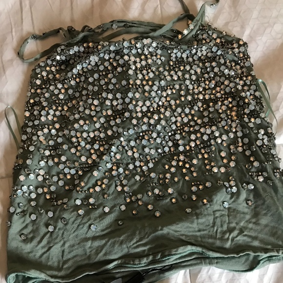 Giorgio Armani Jade Beaded Crop Top - Picture 2 of 8